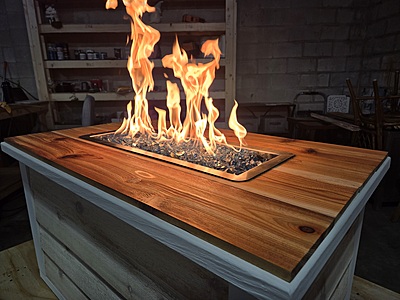 Whispering Cedar Firepit Fire Table